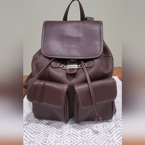 Esprit Brown Leather Backpack